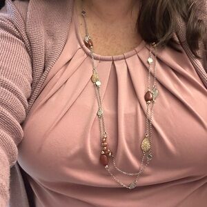 Elegant Silver and Gold Chain Necklace